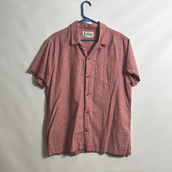 BUNDLE of Floral and Plain Button Down Resort Shirts - Picture 2 of 6